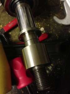 top hats on the shaft.